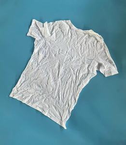 Laboratorio 100% cotone stracci colore bianco T Shirt scarti 35-65 CM rifiuti tessili industriali <span class=keywords><strong>per</strong></span> la pulizia 5kg sacchetto - Product Image 6