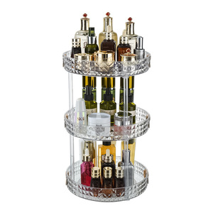 Tocador de pie de lujo ligero, estante de almacenamiento giratorio, bandeja cosmética, Perfume, bandeja para el cuidado de la piel, Plástico - Product Image 5