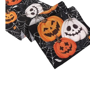 Pour transfrontalière Halloween citrouille fantôme tissé résistant à l'huile Polyester/coton chemin de Table maison fête décoration cuisine araignée - Product Image 5