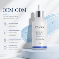 Serum Anti Penuaan Label Pribadi GHK-CU SNAP-8 Peptida Tembaga Mencerahkan Meremajakan Meratakan Warna Kulit Serum Wajah