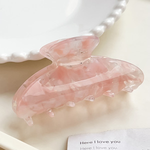 Lumiara Large Acrylic Hair Claw Clip-European American Style Shark Clip Flower Back <b>Head</b> Bun <b>Styling</b> High-end Minimalist Hair - Product Image 4