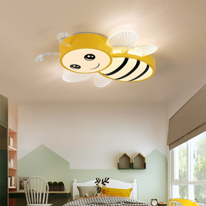 Moderna Lampada da <span class=keywords><strong>Soffitto</strong></span> LED per Cameretta Bambini con Protezione per gli Occhi, Design a Forma <span class=keywords><strong>di</strong></span> Ape Cartoon - Product Image 2