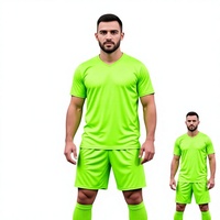 Tela Jersey Verde Fluorescente 100% Poliéster de Secado Rápido, Tejido Deportivo para Camisetas y Uniformes de Fútbol