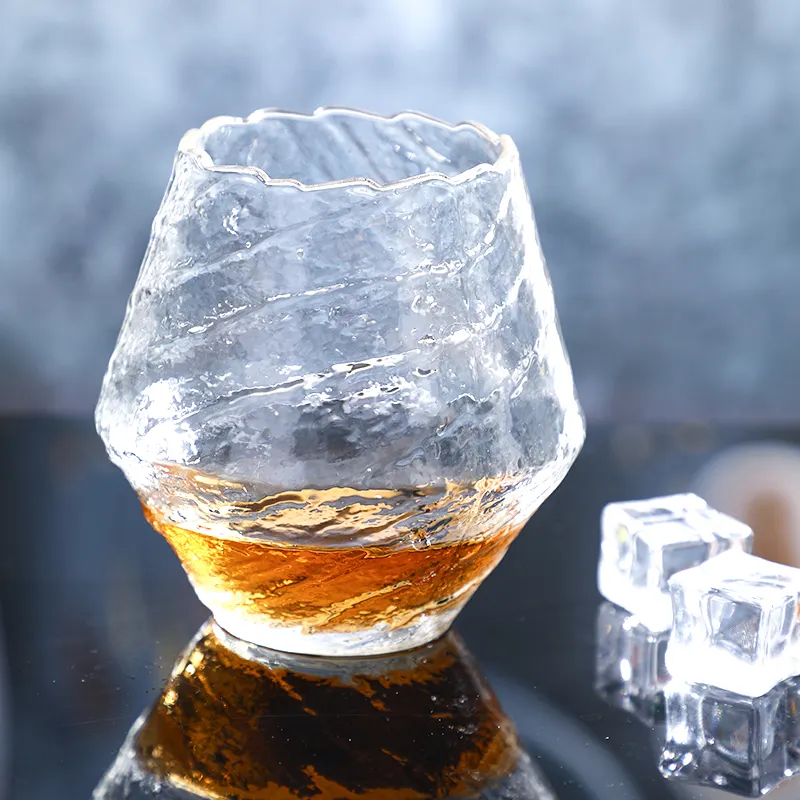 350Ml Frosted Glas Whisky Beker Geesten Tumbler Glazen Voor Wodka Brandy Stemless Wijnglazen
