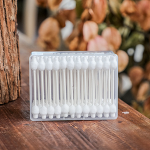 60 pièces utilisées pour le nettoyage et l'entretien quotidiens, tête en <span class=keywords><strong>coton</strong></span> naturel <span class=keywords><strong>sans</strong></span> agent fluorescent, bâtonnets en papier, <span class=keywords><strong>coton</strong></span>-tiges pour bébé - Product Image 2