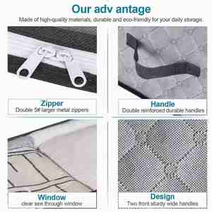 Underbed <b>Storage</b> Bag Large Under the Bed <b>Storage</b> <b>Bins</b> with Reinforced Handles Foldable Under Bed <b>Storage</b> Bags and Containers - Product Image 3