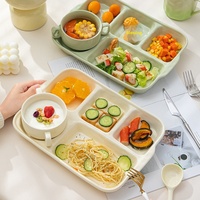 Assiette de petit-déjeuner créative de style crème, hautement esthétique et minimaliste, en céramique émaillée de luxe léger, favorisant la perte de poids