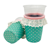Manchon de tasse en néoprène personnalisé avec logo pour boissons froides, idéal pour le café et les mariages, modèle vierge