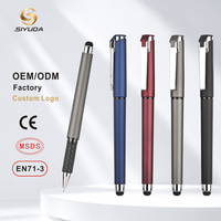 Stylo Gel à Pointe Double Revêtu de Caoutchouc Souple avec Clip Métallique, Personnalisable avec Logo, Idéal pour la Promotion Commerciale - Ventes Flash