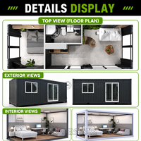 Cogsun Tiny Home préfabriquée, maison conteneur extensible de 20 et 40 pieds, kit de cabane modulaire portable à vendre