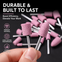 Têtes abrasives coniques et cylindriques pour outils rotatifs, meules à poncer montées pour meuleuse droite Dremel, polissage et ébavurage du métal, OEM