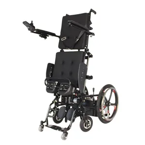Fabrika fiyat elektrikli Stand up yardım tekerlekli sandalye engelli ayakta tekerlekli sandalye