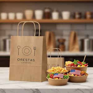 Wholesale Eco-Friendly Kraft <b>Paper</b> Bags with Offset Printing for Luxury Brands & Retail-Custom Design <b>Biodegradable</b> & Durable - Product Image 4