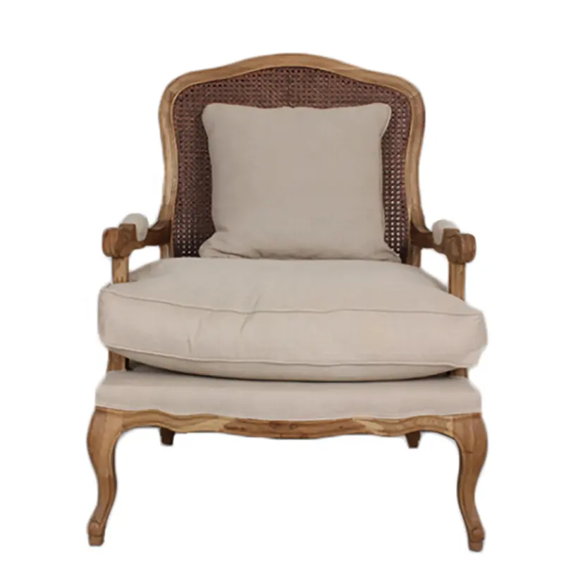 Meubles de Offre Spéciale meubles vintage salon canapé avec coussin en bois fauteuil de loisirs