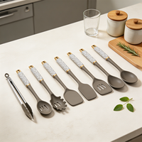 Spatule de cuisine en silicone avec manche en céramique, résistante à la chaleur, antiadhésive, ustensile de cuisine, gadget de cuisine