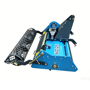Machine de nivellement de terrain agricole certifiée CE MZ125, <span class=keywords><strong>motoculteur</strong></span> à prise de force, rotoculteur 3 points, enfouisseur de pierres avec <span class=keywords><strong>rouleau</strong></span> - Product Image 2