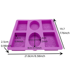 Moule à gâteau en silicone à 6 cavités avec motif dentelle, qualité alimentaire, pour savon, vente en gros directe d'usine pour marque privée, avec logo personnalisé - Product Image 3