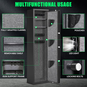 Caja de seguridad de acero de alta calidad de gran tamaño Kavey, bloqueo de huellas dactilares, bóveda duradera, almacenamiento de Artículos defensivos, pared de protección Personal - Product Image 5