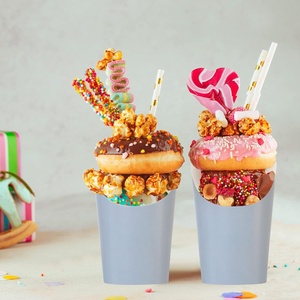 Fabricant <span class=keywords><strong>professionnel</strong></span> de cornets en papier pour frites, seaux à popcorn, gobelets à chips en kraft brun à emporter - Product Image 2