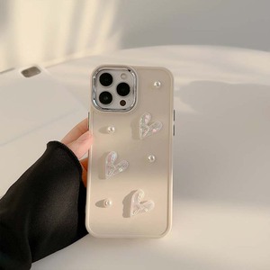 Personalizza la custodia per cellulare in TPU con cerchio per fotocamera elettrolitico con <span class=keywords><strong>cuore</strong></span> amorevole con perline bianche cremose per <span class=keywords><strong>Iphone</strong></span> 7 8 Plus X Xr Xs Max - Product Image 6