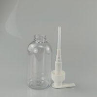 Bouteille à pompe en plastique PET de 350ml personnalisable pour savon liquide shampooing revitalisant crème nettoyante pour le corps liquide