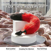 Ailes de renard en cuir véritable pour femmes adultes, accessoire de jeu de rôle