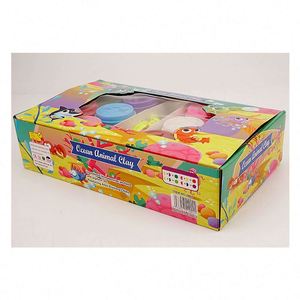 TOYSRUNNER Great Service 12 Piece Kids Natural Play Dough <b>Set</b> Clear Plastic Containers Color Tools Custom Bouncing Play Dough - Product Image 4