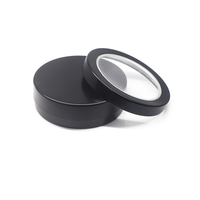Commercio all'ingrosso 10ml Vaso di Alluminio Cosmetico Black Metal di Alluminio Contenitore di Latta con finestra IN PVC
