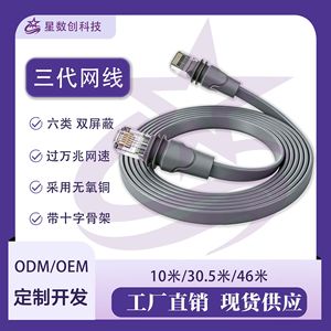 Cable Ethernet Gen3 Categoría 6 de 10 Gbps RJ45 con Doble Blindaje, Gris, 10 m, 30,5 m, 46 m, para Conexión de Red - Product Image 5