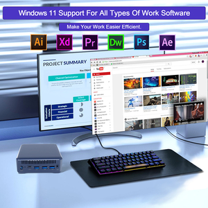 HSI-N100 Intel N100 8G + 256G Mini PC Type-C RJ45 3xhd hiển thị SSD DDR4 wins11 máy tính công nghiệp cho chơi game làm việc màn hình trường học - Product Image 5