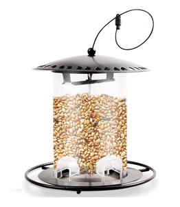 Alimentador de pájaros de Metal colgante automático ecológico con estilo de cuatro puertos de alimentación para patio de jardín al aire libre - Product Image 1