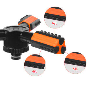 หัวฉีดน้ำพลาสติกทรงสี่เหลี่ยม Huabangshi ขนาด 1/2 นิ้ว แบบขับเคลื่อนด้วยเฟือง 360 องศา หัวฉีดน้ำสามแฉกสำหรับรดน้ำสวน - Product Image 1