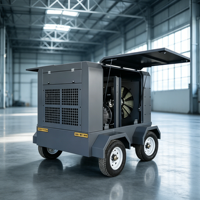 Compresseur d'air électrique portable à faible bruit, homologué CE, spécifications personnalisées pour le sablage, les carrières et les outils pneumatiques