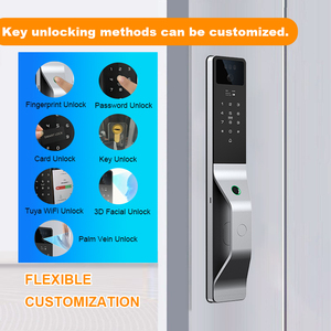 Serrure <span class=keywords><strong>de</strong></span> porte intelligente à reconnaissance faciale 3D personnalisable, contrôle à distance Tuya, entrée sans clé numérique, serrure <span class=keywords><strong>de</strong></span> porte intelligente intégrée avec caméra HD - Product Image 2