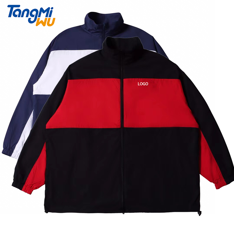 TMW осень патч burberrry пальто со стоячим женское ожерелье в стиле «хип-хоп» куртка-бомбер мужские негабаритные giacca на молнии во всю длину balanciaga куртка