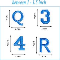 Patchs en tissu brodés lettres et chiffres anglais colorés, best-sellers transfrontaliers, pour vêtements, chaussures, sacs, chapeaux et accessoires
