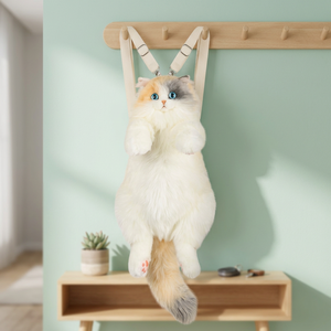 Pets Alive Cute Simulation <b>Cat</b> <b>Plush</b> Doll Washable Adjustable Shoulder Strap PP Cotton & High-end Custom Fur Large Backpack Toy - Product Image 3