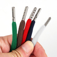 6MM color cifrado 100% algodón sudadera gorra cordón deportes pantalones cintura cuerda Metal cabeza cordón cordones