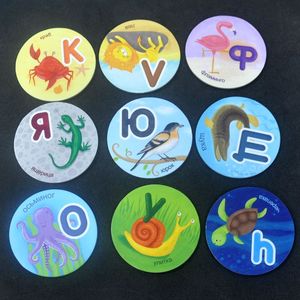 Custom Kid Animal Learning Toy Paper <strong>Fridge</strong> <strong>Magnets</strong> Educational <strong>Baby</strong> Cards Refrigerator Stickers - Product Image 6