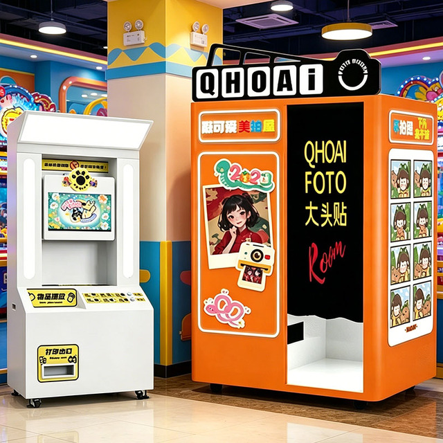 Photo Booth Machine With Camera and Printer All-in-One Professional Instant Photo Machine Vintage Booth for Wedding Party Event