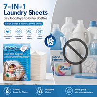 Feuilles de lessive tout-en-un KELEE 7 en 1 : Nettoyage, adoucissement, protection des couleurs, écologiques, sans plastique
