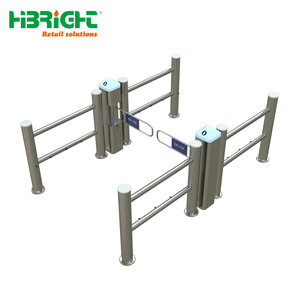 Heavy Duty Stainless Steel <b>Security</b> Swing Gate Professional One-Way Entrance System for Grocery and Hypermarket - Product Image 1