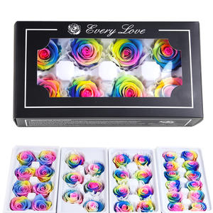 <span class=keywords><strong>Rosa</strong></span> arcoíris con flores preservadas, caja de regalo de flores decorativas de Resup - Product Image 2