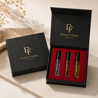 Boîte cadeau en papier rigide magnétique avec impression UV personnalisée, emballage pour flacon d'échantillon de parfum avec insert en EVA