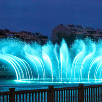 Fontaine musicale commerciale moderne grande extérieure à LED en acier inoxydable résistante à l'eau durable 2D/3D oscillante Marque Baishui 1