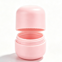 Conteneur à gloss à lèvres rond vide portable de 10 ml, pot à gloss à lèvres rose en ABS pour l'emballage de maquillage cosmétique