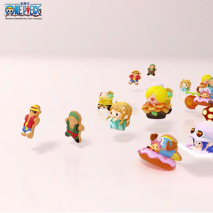 36 pièces/ensemble <span class=keywords><strong>Bandai</strong></span> Authentique One Pieces Blind Box Série Sweet Bean Luffy Zoro Autocollant magnétique pour réfrigérateur Jouet pour cadeaux - Product Image 5