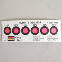 Carte indicatrice d'humidité en papier couché écologique 3 points 6 points sans cobalt 10-60% pour composants électroniques, stockage de PCB, appareil photo