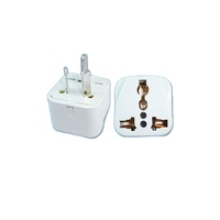 DF A2 Soket Konverter Universal Amerika dengan Pintu Pengaman CE ABS Tembaga Adaptor Kubus Datar 3 Pin US Nema 5-15P Plug 10A untuk Rumah Tangga
