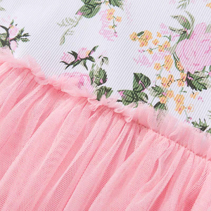 Vendita calda di <span class=keywords><strong>bambine</strong></span> abiti a maniche corte Boutique fantasia per bambini stampa fiore Tulle abito da festa - Product Image 3